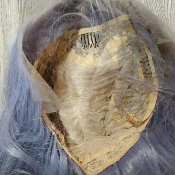 Light Purple Synthetic Lace Front Costume Wig, 24" - Picture 5 of 11